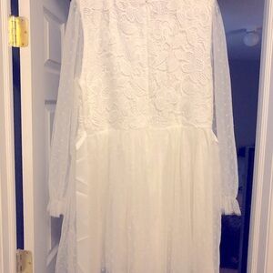 White dress, cocktail or reception dress